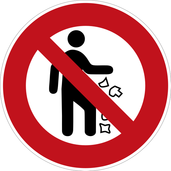 File:No littering Pictogram.svg