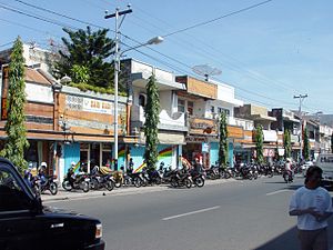 Near the crossing of Ahmad Yani Street and Diponegoro Street