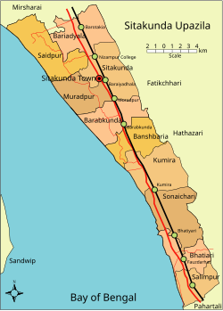 Location of Sitakunda