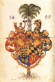 Escudo de armas ducal de Wurtemberg, de fecha de 1495