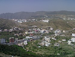 Overview of Al-Bahah with the Hijaz Mountains in the background