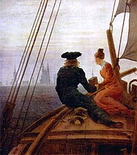 Romanticism: On the Sailing Boat by Caspar David Friedrich (1819)