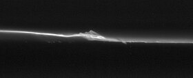 F ring dynamism probably due to perturbing effects of small moonlets orbiting close to or through the ring's core.