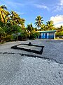 An unmarked grave, at the mosque