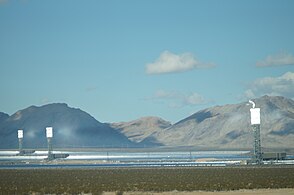 Ivanpah solar plant in the Mojave Desert, California, United States