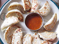 Kothey, a pan-fried momo variety.