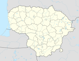 Map showing the location of Krakės-Dotnuva Forest