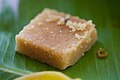 Mysore Pak, a sweet made of gram flour, sugar and ghee.