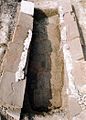 The interior of an ancient tomb