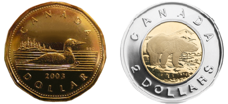 File:Canadian 1 and 2 dollar coins.png