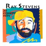 The cover of the album. It depicts the face Anglo man with a black beard and yellow ball cap on a background of different-colored rectangles. Along the top it says "Ray Stevens" and on the left side it says "20 Comedy Hits"