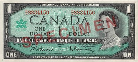 File:Canada $1 Centennial banknote, with serial number, obverse.jpg