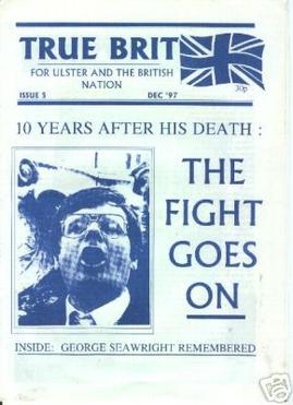 'True Brit' newspaper cover, 1997