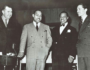 File:Robert Goffin, Benny Carter, Louis Armstrong, Leonard Feather 1942.jpg