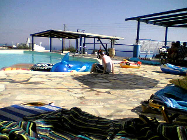 The swimming pool of a hotel in Kefalonia