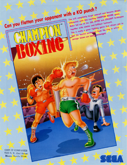 North American arcade flyer of Champion Boxing.