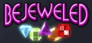 The word "Bejeweled" appears over five gems of different shapes and colors.