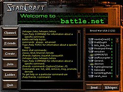 The Battle.net interface in StarCraft