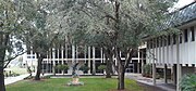 Courtyard next to the Rush Library on the Lee Campus