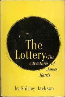 Shirley Jackson on the cover of one of her books, The Lottery