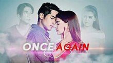 Images of Aljur Abrenica and Janine Gutierrez, over a dark blue background. The series title is displayed on the lower side of the image.