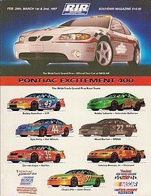 The 1997 Pontiac Excitement 400 program cover.