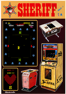 Arcade flyer of Sheriff.