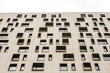 Contemporary windows of Cathedral Plaza Bucharest