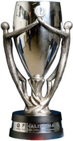 The CONMEBOL–UEFA Cup of Champions trophy