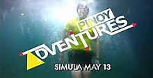 An image of a human underwater. The show title is displayed on the center of the image. The texts "Simula May 13" are written on the lower part of the image.