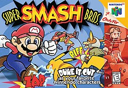 Super Smash Bros. box cover.