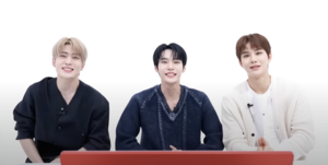 NCT DoJaeJung in April 2023 (from left to right: Jaehyun, Doyoung, Jungwoo)