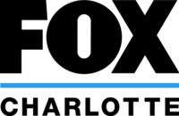 The Fox network logo in black above a light blue line and the word CHARLOTTE in all caps in a sans serif.