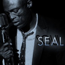 The cover features a black-and-white photo of Seal wearing a suit and tie with a microphone close to his face. The artist's name is colored in blue, while the album title is behind it in shadows.