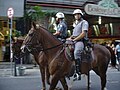 São Paulo State Military Police Mounted Police officers in São Paulo, Brazil.