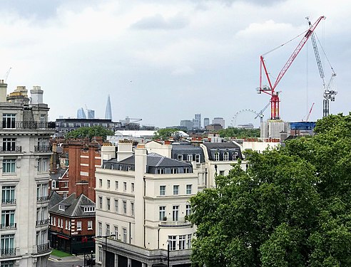 London landmarks could be seen from the summit, such as the London Eye and The Shard