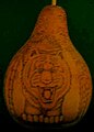 Gourd art featuring a tiger