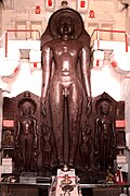 This statue symbolizes the Jain ideal of detachment and non-violence