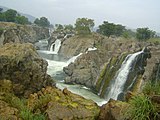 Hogenakkal Falls in breezy weather