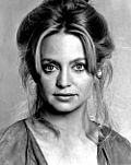 Black-and-white publicity photo of Goldie Hawn.