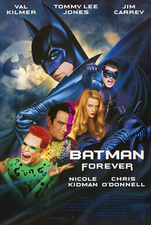 Theatrical release poster featuring Batman and various characters from the film.