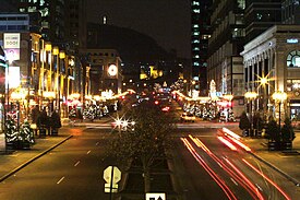 A view of McGill College Avenue in December.