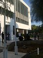 Library's main entrance. The building was finished in 1994.