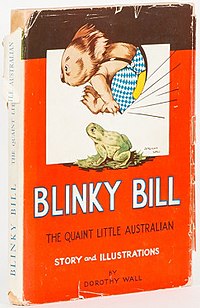 Copy of the 1939 cover of The Complete Adventures of Blinky Bill by Dorothy Wall