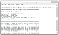 WikiAudit terminal operation/arguments