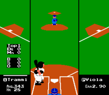 The NES version of RBI Baseball