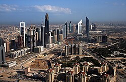 Aerial view of Dubai