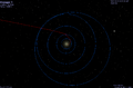 Trajectory of Voyager 1 using Celestia