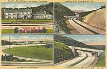 A color postcard with four pictures