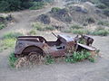 Burned Jeep (most likely an M38) at Malibu Creek State Park.